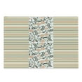 thumbnail image 1 of Flowers Cutting Board, Pastel Toned Horziontal Striped and Vintage Floral Ornaments, Decorative Tempered Glass Cutting and Serving Board, in 3 Sizes, by Ambesonne, 1 of 2