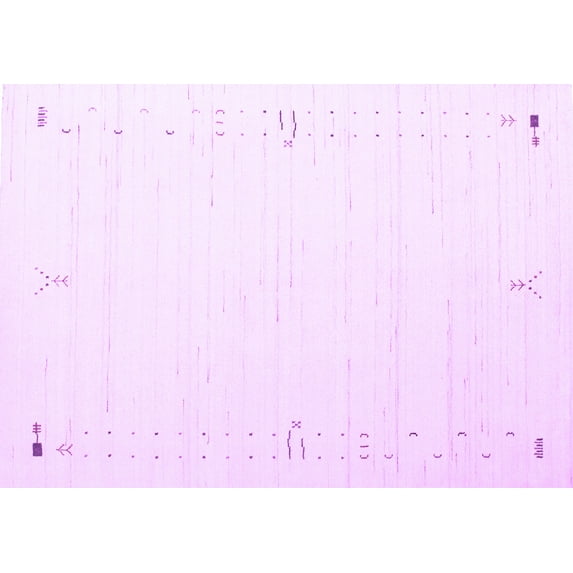 Ahgly Company Indoor Rectangle Solid Purple Modern Area Rugs, 2' x 4'