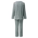 thumbnail image 4 of Conjunto de pijama cálido y suave para mujer, cómodo, de felpa, oversize, con pantalones, ropa de estar por casa, 2 piezas, otoño-invierno, 4 of 6