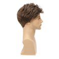 thumbnail image 4 of Peluca Kaneles para hombre, pelo sintético, corto, marrón, para Halloween, 4 of 9