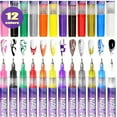 thumbnail image 3 of 12 Colors Nail Art Pens Set, Nail Polish Markers, 2025 New 3D Polish DIY Nail Art Marker Drawing Painting Liner Pen, Quickly Dry Nail Art Nail DIY Decoration for Home Salon (1PC), 3 of 6