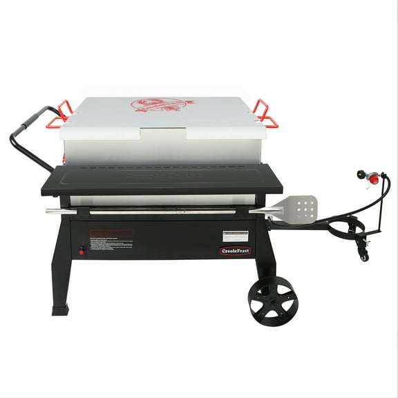 Creole Feast CFB2001, 150-Quart Double Sack Crawfish Boiler, Outdoor Stove Gas Cooker with Folding Cylinder Mounting Bracket and Stirring Paddle,Black