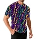 thumbnail image 2 of Ceisia Men's Mardi Gras Color Block Stripe T-shirt Short Sleeve Round Neck Casual Fashion Summer Tee Tops Purple XXXXL Gifts, 2 of 5