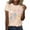 Khaki, variant on QUNYINEY Crew Neck Shirts for Women Trendy Casual Pullover Short Sleeve Easter Tops Funny Loose Women's Tops
