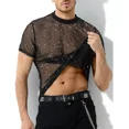 thumbnail image 2 of Playera De Malla Para Hombre Sexy Transparente Casey Kevin, 2 of 6