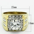 thumbnail image 2 of Luxe Jewelry Designs Two Tone Gold Ion Plated Stainless Steel Men's Ring with Round CZ - Size 10, 2 of 4