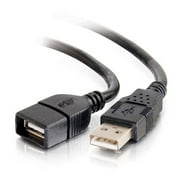 Angle View: C2G 3m USB 2.0 A Male to A Female Extension Cable - Black (9.8ft)