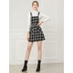 thumbnail image 3 of Disfraz de San Patricio Allegra K Vestido general tirantes ajustables Blanco negro M, 3 of 6