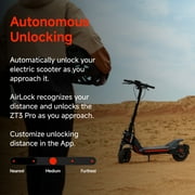Segway ZT3 Pro Electric Scooter, 24.9 mph Max Speed, 43.5 Miles Max Range, Teens and Adults, Gray and Red