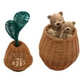 thumbnail image 4 of ToppiJoy Hand Woven Storage Basket with Open Top, Pear-shape Rattan Storage Basket for Bathroom or Bedroom 7.87*18.9in, 4 of 13
