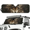 thumbnail image 2 of Jeiento Wolf Windshield Sun Shade Compatible with Wrangler JK JKU TJ, Foldable Windshield Sunshade Sun Visor Blocks UV Rays, Sun Shade Shield Protector, 2 of 6