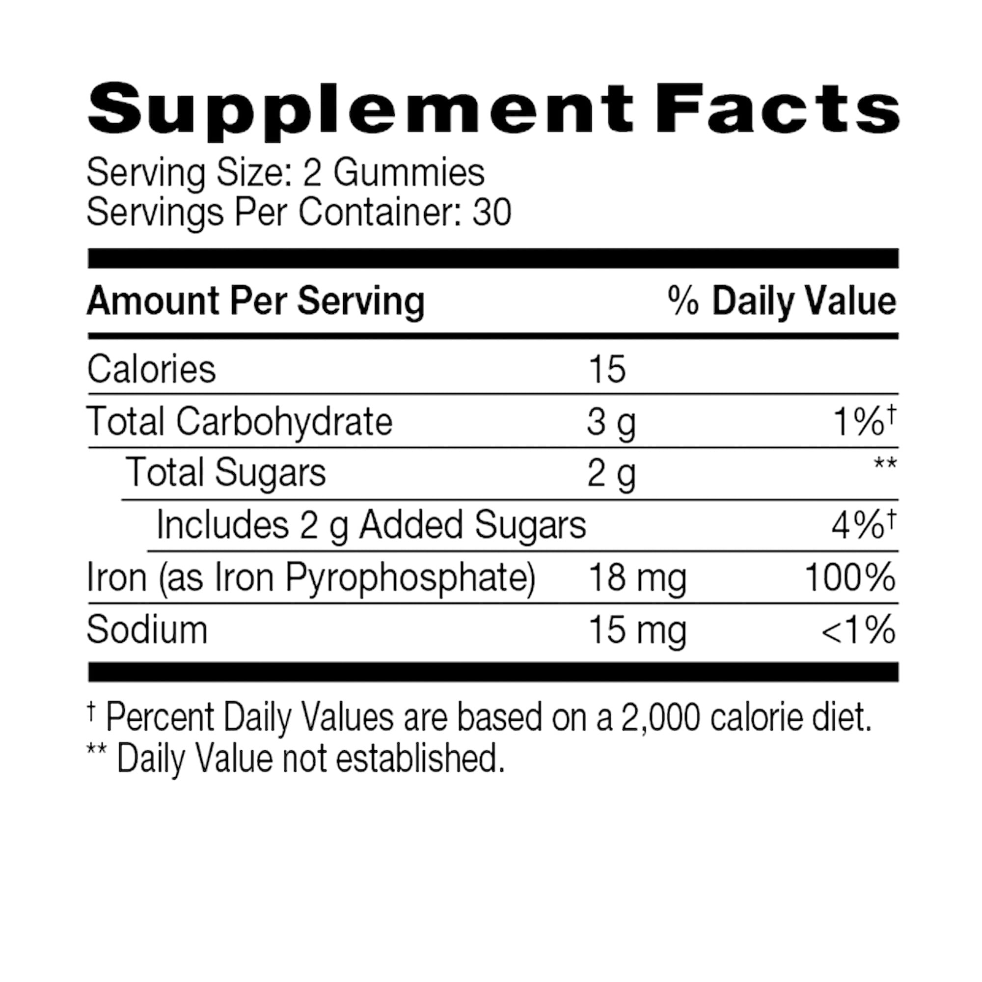 Spring Valley Iron Adult Vegetarian Gummies for General Wellness, Blackberry Lemon, 18 mg, 60 Count