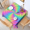 thumbnail image 2 of Colorful Tie Dye Mandala Pattern Square Tablecloth,Waterproof Square Table Cover,Wipeable Spillproof Washable Table Cover for Home Kitchen Party Decor 42"X42"(107x107cm), 2 of 6