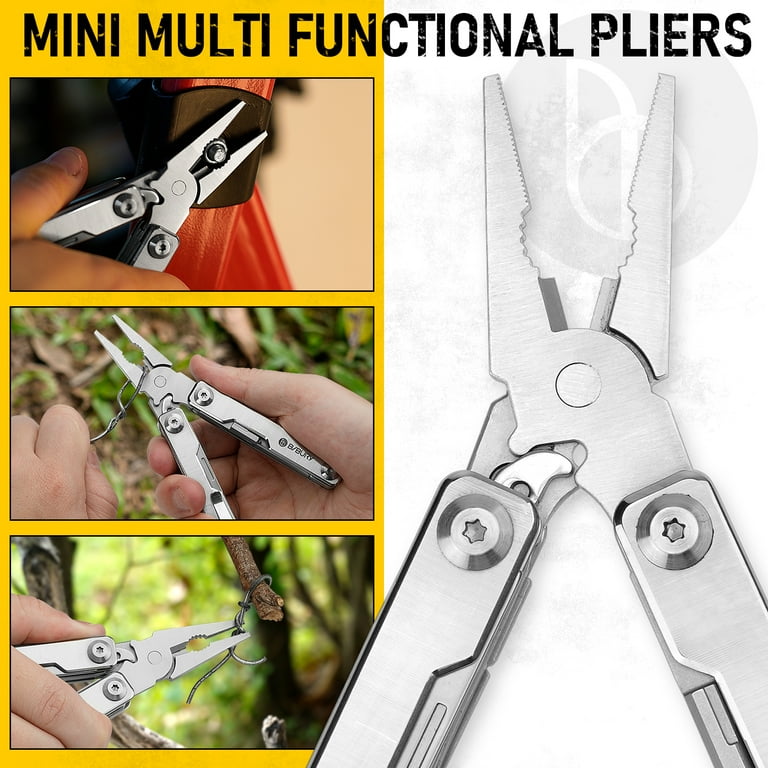 BIBURY Outdoor Mini Multitool Pliers BI2051A, Pocket Clip