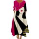 thumbnail image 1 of Moda casual mujer casual tres cuartos manga con cuello en v estampado floral vestidos largos irregulares vestido Pompotops hdfakjf8695, 1 of 9
