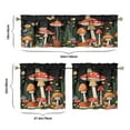 thumbnail image 6 of Night Mushroom Butterfly 3-Piece Kitchen Curtains Set Kitchen Curtains Sets with Valance for Windows Rod Pocket Machine Washable Kitchen Decor Decorations (54"x18"+2x27.5"x24"), 6 of 6