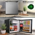 thumbnail image 3 of Frigobar con congelador Acero Inoxidable 1.6 Pies 45L Ahorrador de energía Premium Efficiency Compacto Gris Plata Control de temperatura ideal para oficina, cuarto o minibar mini fridge Beckon, 3 of 9