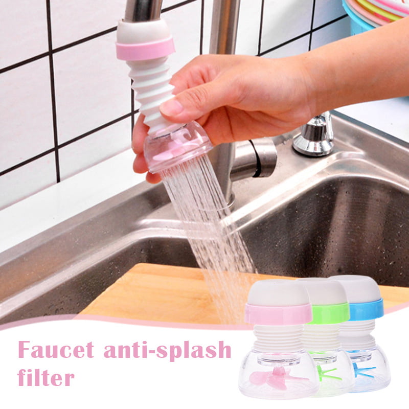 Extender Outlet  Flexible Kitchen Faucet Water Filter Splash-Proof Tap Head 