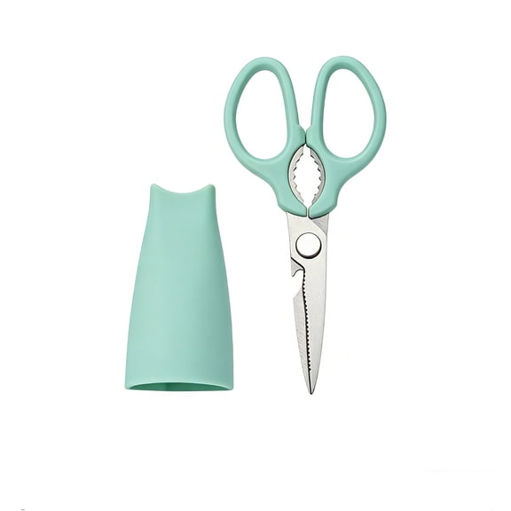 Heavy Duty Kitchen Scissors | Multifunctional Food Scissors for Meat, Poultry & Vegetables | Stainless Steel Blades with Bottle Opener & Nut Cracker