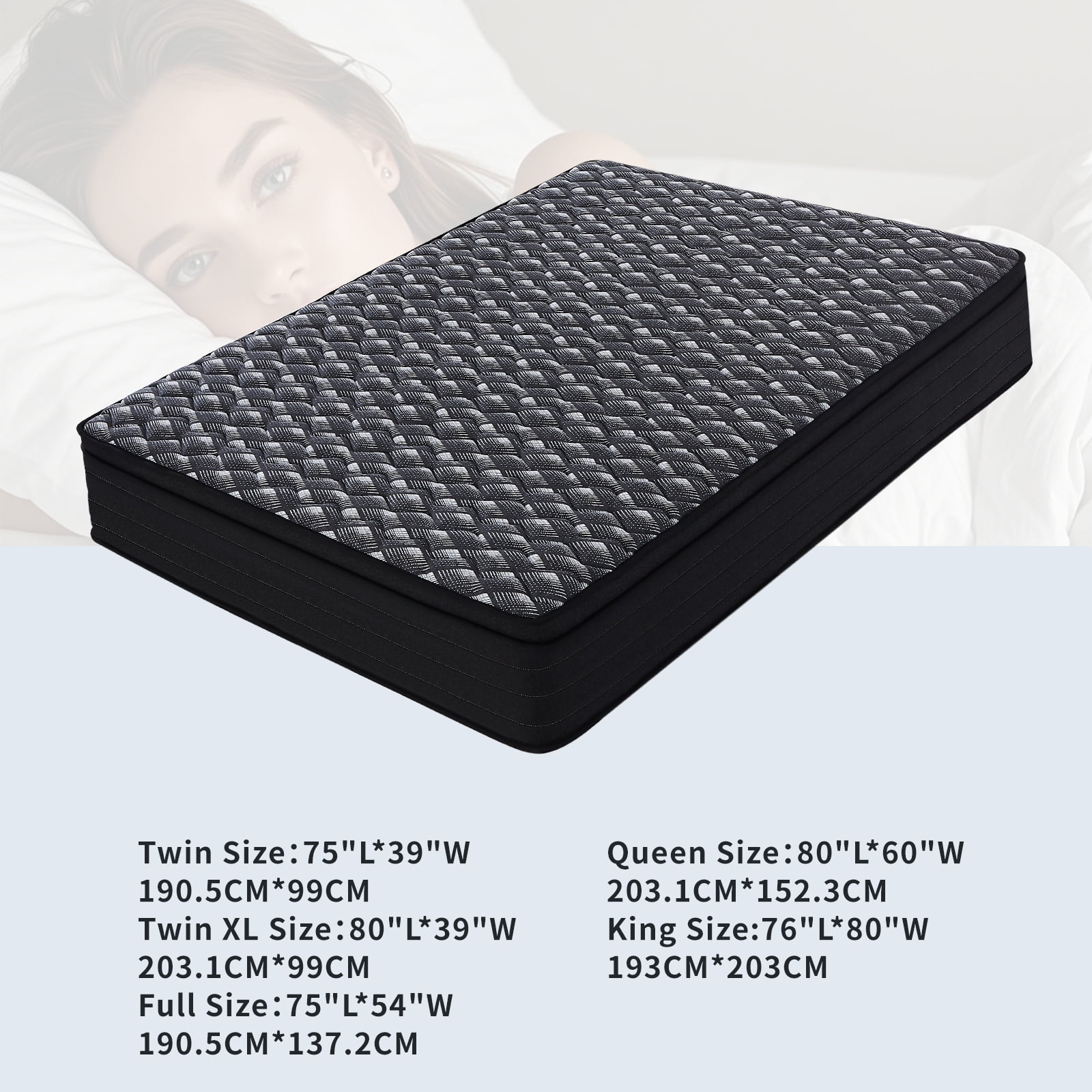 Full Size Mattress, 10 Inch Gel Memory Foam and Individual Pocket Springs,Medium Firm Spring Hybrid Mattress in a Box,CertiPUR-US