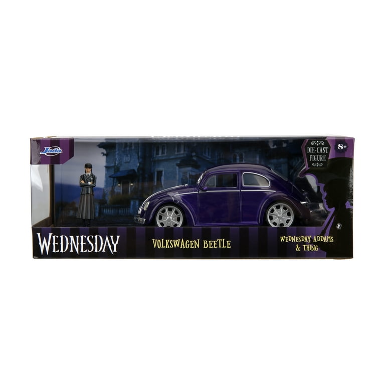 JADA Volkswagen Beetle ウィンズデイ・アダムス 1/24 Jada Volkswagen Beetle with Wednesday Addams & Thing