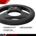 thumbnail image 3 of JFIT Cast Iron Olympic 2-Inch Grip Plate for Barbell, 2.5 Pound Set of 2 Plates Iron Grip Plates for Weightlifting, Crossfit - 2” Weight Plate for Bodybuilding, 3 of 4