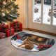 thumbnail image 1 of Decoraciones navideñas, adornos navideños, alfombra navideña, tapete semicircular para puerta de entrada, tapete absorbente antideslizante para el hogar, tapete antimanchas, tapete antideslizante para, 1 of 6