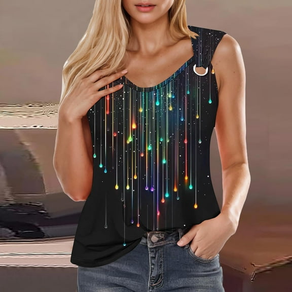 LiMoi Plus Tank Tops for Women Womens Tops Trendy Casual Women Graphic Cute T Shirts Funny Tees Plus Tops for Women