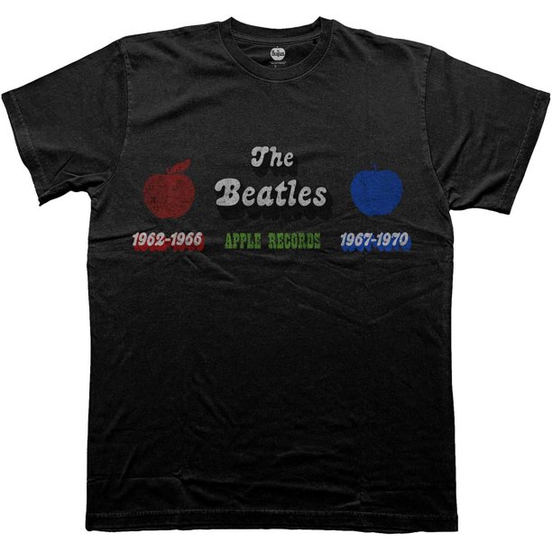 The Beatles - Camiseta Apple Years para Adultos Unisex (Negro)