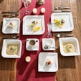 thumbnail image 6 of MALACASA, 60-Piece Porcelain Dinnerware Set, Ivory White Dish Plate Sets, Series Joesfa, 6 of 7