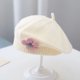 thumbnail image 1 of Gorro de bebé otoño e invierno boina de flores linda para niñas gorro de lana para niñas gorro de pintor de punto para niñas, 1 of 4