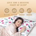 thumbnail image 4 of Lsque Tulips Flowers Body Pillow Case Cover,Ultra-Soft Microfiber Bed Pillow Cases 20x54 inches,Elegant Bedding,Breathable Durable Pillow Cover with Envelope Closure, 4 of 8