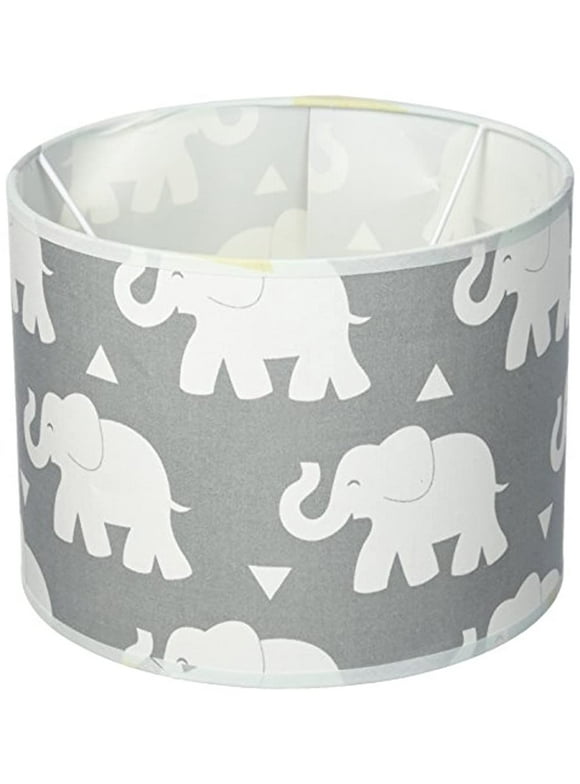 Pam Grace Creations Indie Elephant Lamp Shade Lampshade, Gray