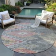 thumbnail image 6 of Addison Rugs Chantille Indoor/Outdoor Transitional Global Gray Washable Round Rug, 8' x 8', 6 of 6