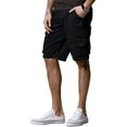 thumbnail image 2 of Matchstick Men Loose Solid Cargo Shorts with 8 Pockets, 2 of 7