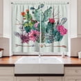 thumbnail image 2 of Ambesonne Cactus Kitchen Curtains, Thorny Boho Blossoms, 55"x39", Multicolor, 2 of 3