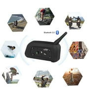 Vnetphone Motorcycle V6 Bluetooth Intercom 1200M Full Duplex Motorbike Snowmobile Helmet Skiing Communication Interphone Headset Waterproof 6 Riders(Single)