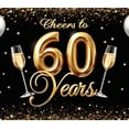 thumbnail image 5 of LUUFILx 60th Birthday Backdrop Banner Party Decoration Cheers to 60 Years Background Decorations Celebration Event Supplies Photography Props, 5 of 9