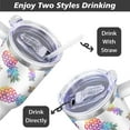 thumbnail image 5 of 40 Oz Pineapple Tumbler with Handle and Straw Insulated Pineapple Tumbler Pineapple Travel Coffee Mug Pineapple Gifts for Women Pineapple Stuff Pineapple Decor Cup, 5 of 7