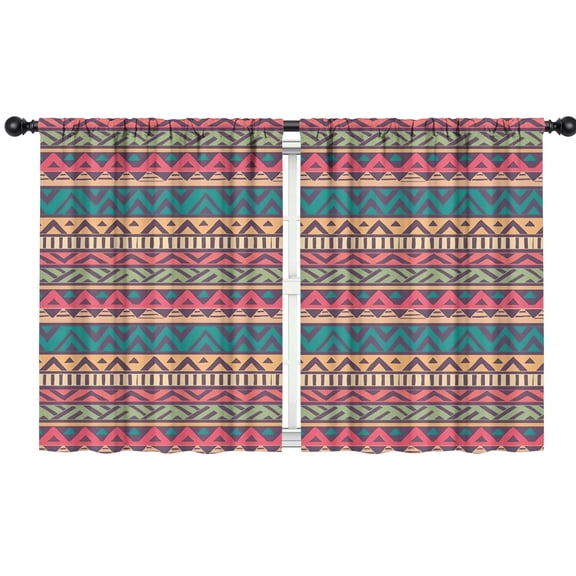Blackout Kids Curtains,Boho Bohemia Geometric Line Art Childrens Insulated Curtains Set Of 2,Bedroom Essentials,Toddler Room Decor 42"x54"(106x137cm)