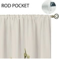 thumbnail image 5 of Vintage Mushroom Small Kitchen Curtains Leaves Botanical Window Treatment Rustic Mushroom Cafe Short Window Curtains for Bathroom Dining Laundry Room Beige Tier Treatment Drapes 26x36 inch, 5 of 6