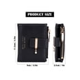 thumbnail image 3 of Deago Women's Slim PU Leather Bifold Wallet Credit Card Holder with ID Window & Zipper Coin Pocket Purse (Black), 3 of 8