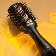 TYMO VOLUMIZER Hot Air Brush, Ionic Hair Blow Dryer & Volumizer with Titanium Barrel for Volume & Smooth Shine, Frizz-Free Styling, Black