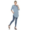 thumbnail image 3 of White Mark Women's Classic Button-Down Tunic Top, 3 of 6
