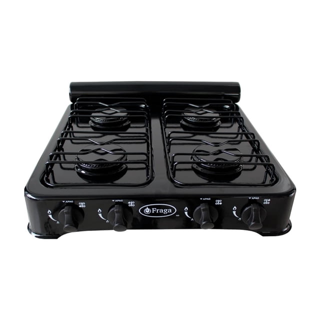 Parrilla Fraga P706 A Gas 4 Quemadores Porcelanizada Negro