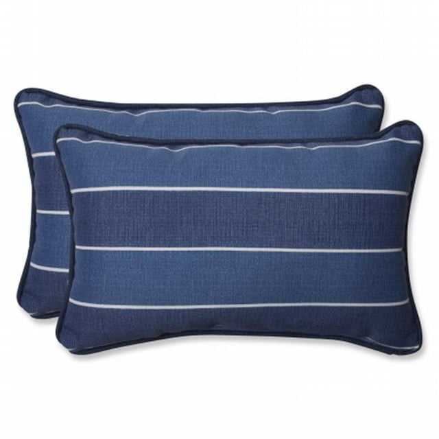 Pillow Perfect 568416 Wickenburg Coussin à Lancer Rectangulaire Indigo - Lot de 2