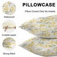thumbnail image 5 of Throw Pillow Covers 16x16 Inch Set of 2, Yellow Flowers Spring Waterproof Outdoor Pillow Covers, Elegant Farmhouse Botanical Decorative Cushion Pillowcases for Couch, Sofa, Bed, Garden, Patio, 5 of 9