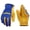 Blue, variant on FEISHDEK Kids Leather Gardening Gloves for Toddlers, Breathable Yard Work Gloves (Blue, Medium,Age 4-6)