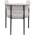 thumbnail image 6 of Meridian Furniture Malin Taupe Linen Textured Fabric Dining Chair (Set of 2), 6 of 8