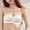 White, variant on Amidoa Push-up Bras for Older Women Wire-Free Black Solid Adjustable Straps Bandeau Lingerie for Women L